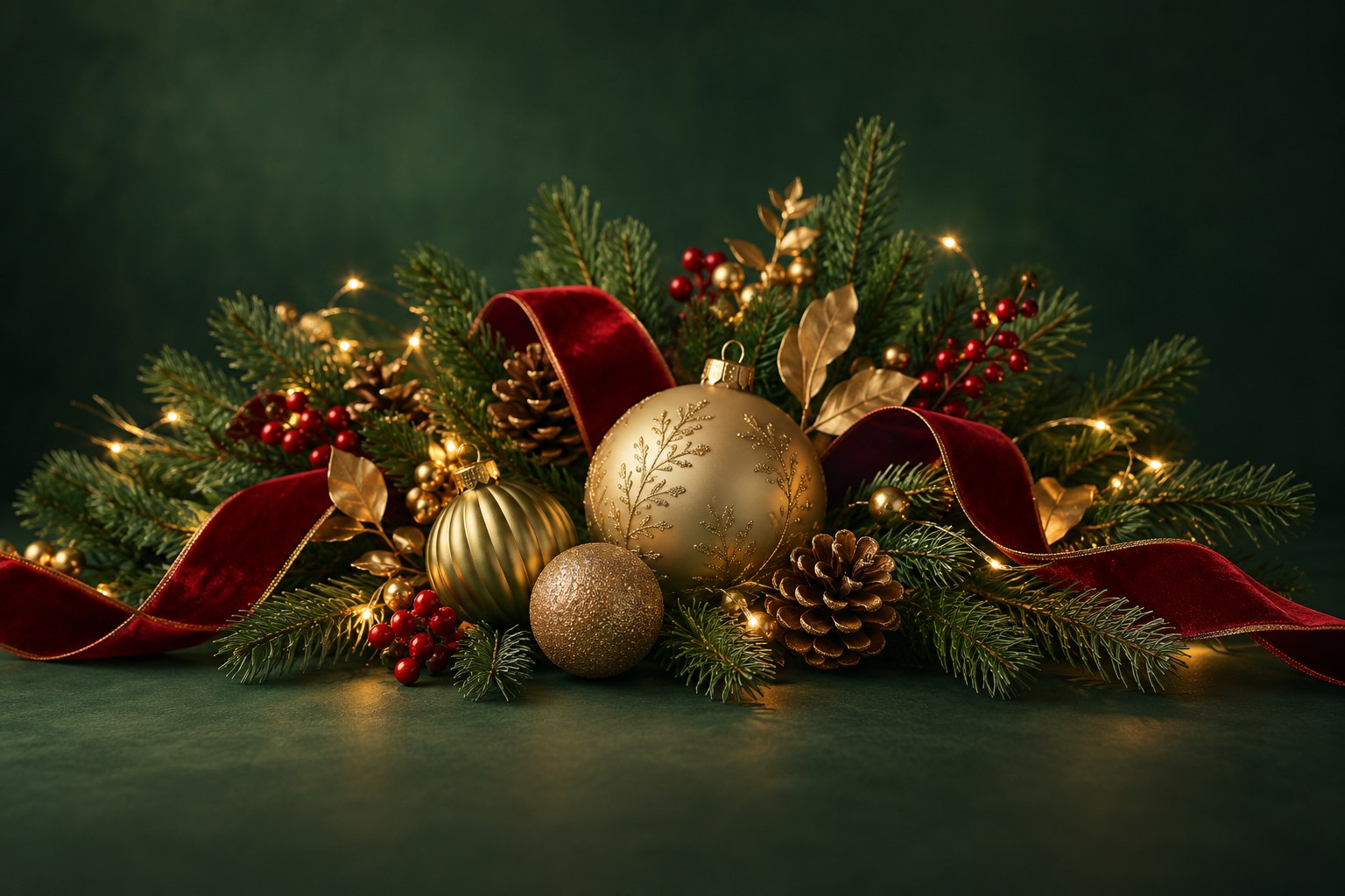 Warmes Weihnachtsmotiv für eine saisonale Seite